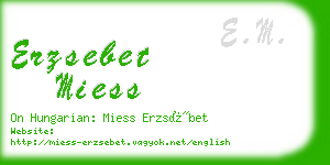 erzsebet miess business card